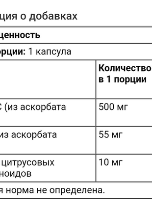 C-500, аскорбат кальцію-c, вітамін із 250 капсул3 фото