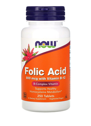 Фолієва кислота (folic acid) 800 мкг 250 таблеток