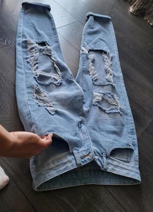 Крутые джинсы женские h&amp;m мм, высокая посадка10 фото