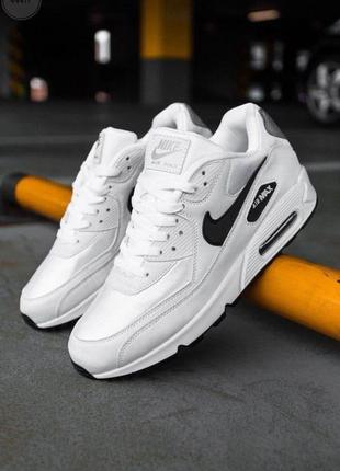 Мужские кроссовки nike air max 90 white/black