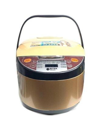 Мультиварка 6,0 л 1500вт 12 програм rice cooker multipro bitek bt3 фото