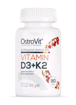 Вітамін d - vitamin d3 k2 - 90tabs - ostrovit1 фото
