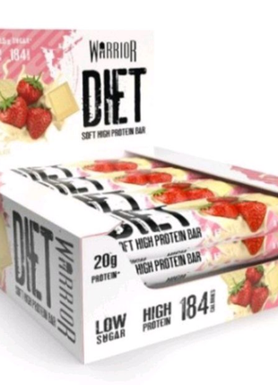 Диетические батончики diet protein bar - 12x55g white chocolate