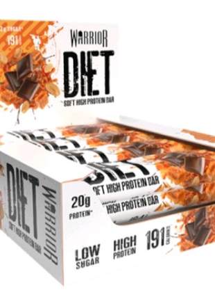 Батончики diet protein bar - 12x55g peanut caramel