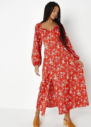Красивое платье в цветы миди missguided