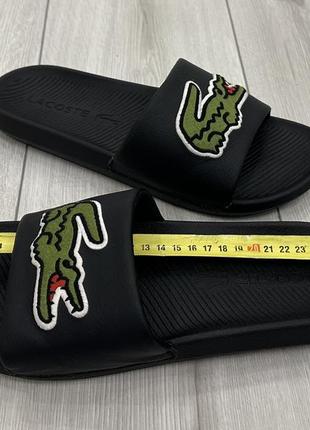 Чоловічі шльопанці, капці lacoste croco slide 319 (27 см)7 фото