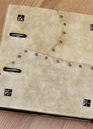 Фотоальбом, натуральная кожа, на арочном механизме, 35 листов