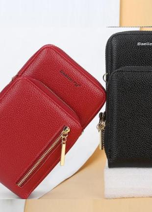 Женская мини сумочка клатч baellery на плечо для телефона, маленькая сумка кошелек1 фото