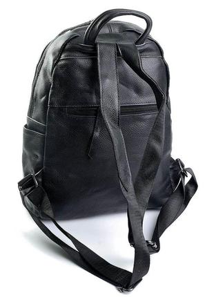 Женские рюкзаки из натуральной кожи черного цвета2 фото