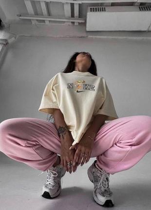 Костюм найк бренд чорний+білий, рожевий+білий.