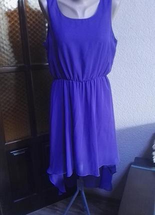 Женское летнее шифоновое фиолетовое новое платье,размер евро 12(40) 44-46размер3 фото