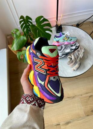 Женские кроссовки разноцветные new balance 9060 prism purple2 фото