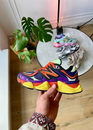 Женские кроссовки разноцветные new balance 9060 prism purple4 фото