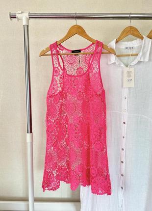 Нова рожева мереживна сукня на купальник 🩷🩷🩷7 фото