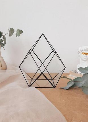 Флорариум для растений геометрический флорариум "айсберг", размер м высота 260 мм. ширина 240 мм.