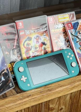 Nintendo switch lite + карта памʼяті на 512 gb + 6 ігор