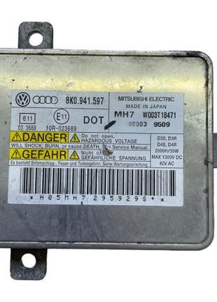 Штатный оригинальный б/у блок розжига ксенон mitsubishi electric w003t20171 8k0.941.597c, 8k0941597