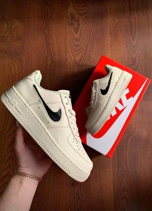 👟кросівки жіночі nike air force 1 low cream & black8 фото