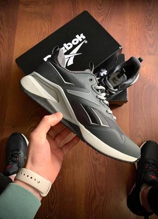 👟кросівки чоловічі reebok x2 fleece dark gray & white👟2 фото