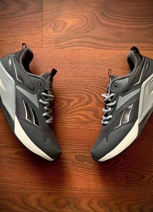 👟кросівки чоловічі reebok x2 fleece dark gray & white👟7 фото