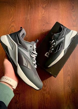 👟кросівки чоловічі reebok x2 fleece dark gray & white👟10 фото