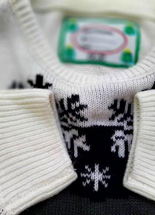 Новогодний свитер джемпер кофта xxl с снеговиком6 фото