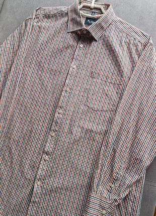 Хлопковая мужская рубашка в клетку, xl, 43/44, 💯%бавовна3 фото