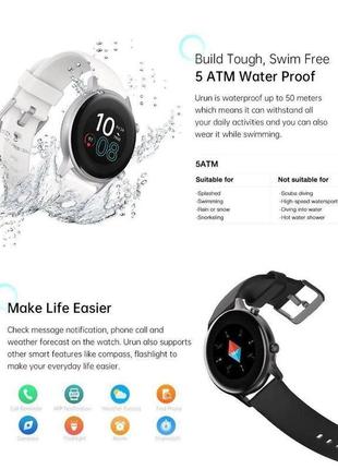Смарт годинник umidigi urun android gps 200 mah 1.1”4 фото
