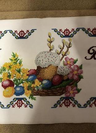 Великодній рушник вишитий чеським бісером