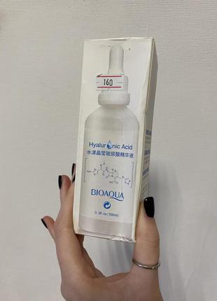 Уценка/гиалуроновая кислота bioaqua aqua crystal hyaluronic acid stoste увлажняющая сыворотка для лица (100 мл)2 фото