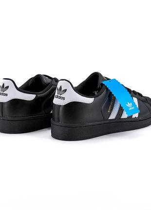 Adidas superstar black premium6 фото