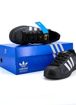 Adidas superstar black premium9 фото