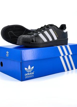 Adidas superstar black premium10 фото