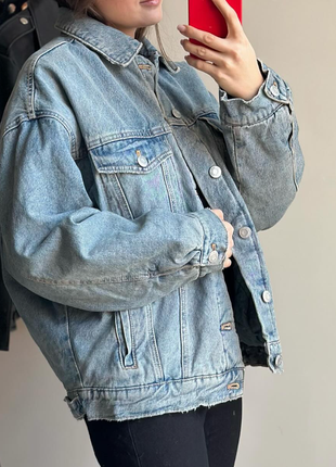 Утеплена джинсова куртка zara  m-l,  xl-xxl1 фото
