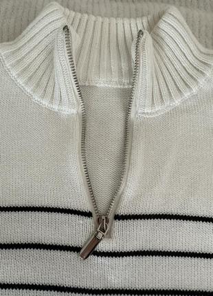 Вязаный свитер в полоску и с замочком stimma2 фото