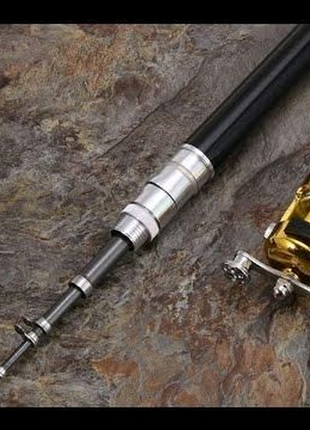 Удочка складная с катушкой и леской, телескопическая, fishing rod3 фото