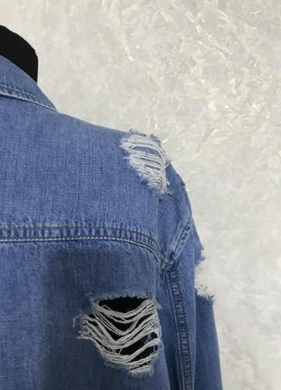 Крутая джинсовая рубашка 8