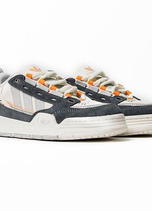 Мужские кроссовки серые с оранжевым adidas 2000 gray orange3 фото