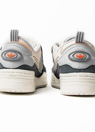 Мужские кроссовки серые с оранжевым adidas 2000 gray orange7 фото