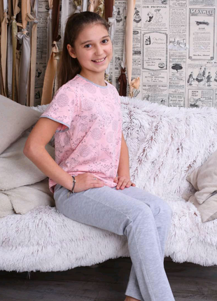 Піжама або костюм для дому з стрейч кулира