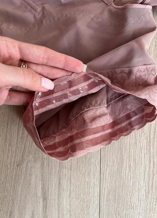 Розовое нюдовое бежевое компрессионное белье комбинезон женский утягивающий утяжка размер 445 фото