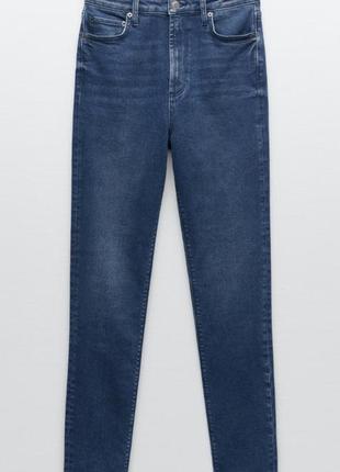 Zara mango bershka h&m gap котоновые стрейчевые джинсы скинни с высокой талией из коллекции zara р.s/p.36