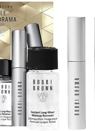 Набір для макіяжу глаз bobbi brown double the drama mascara set туш 2x6ml + remover 30ml