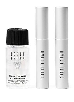 Набір для макіяжу глаз bobbi brown double the drama mascara set туш 2x6ml + remover 30ml2 фото