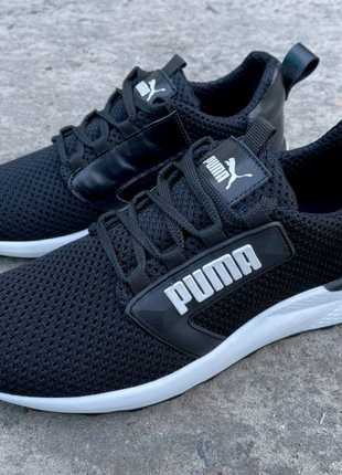 Літні кросівки puma колір чорний, білий