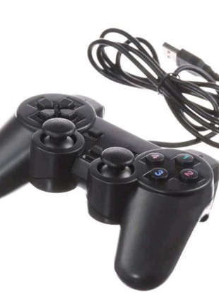 Usb джойстик для пк pc gamepad dualshock вібро dj-2082 фото