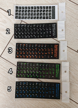 Наклейки на клавіатуру ноутбука
