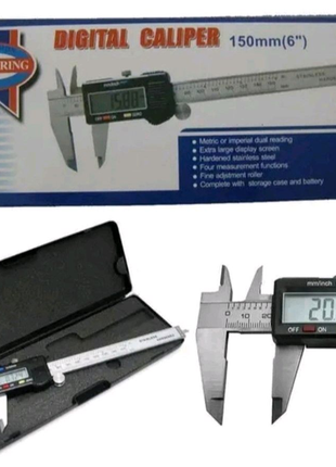 Штангенциркуль металевий електронний з lcd-дисплеєм digital