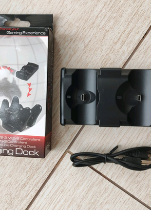 Usb подставка-зарядка для джойстика ps3 (2в 1)