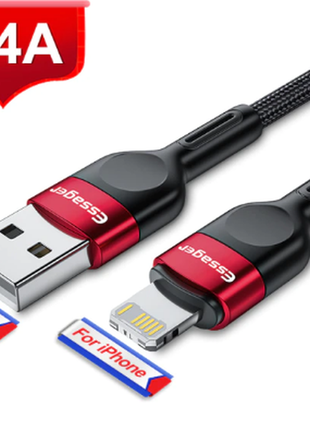 Essager usb lightning кабель быстрой зарядки 5v/2.4a 0.5м!